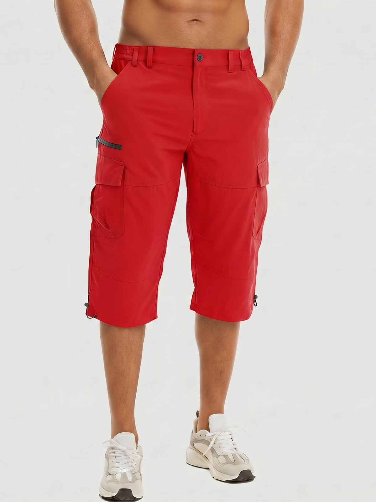 Mens Hiking Shorts 3/4 Quick Dry Cargo Shorts
