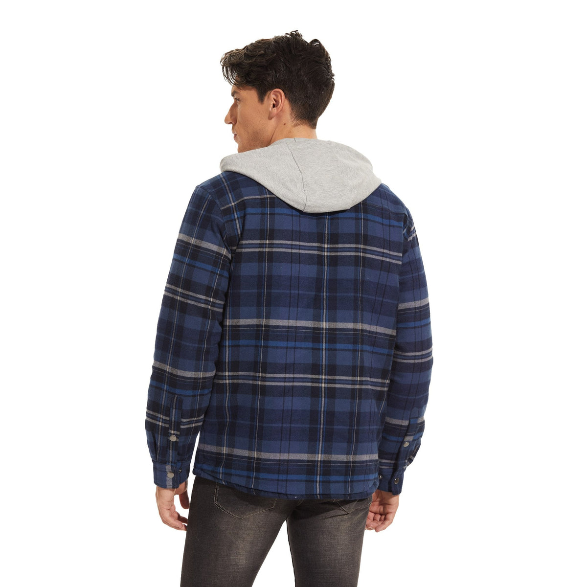Men's Winter Warm Hooded Heavyweight Cotton Flannel Jacket