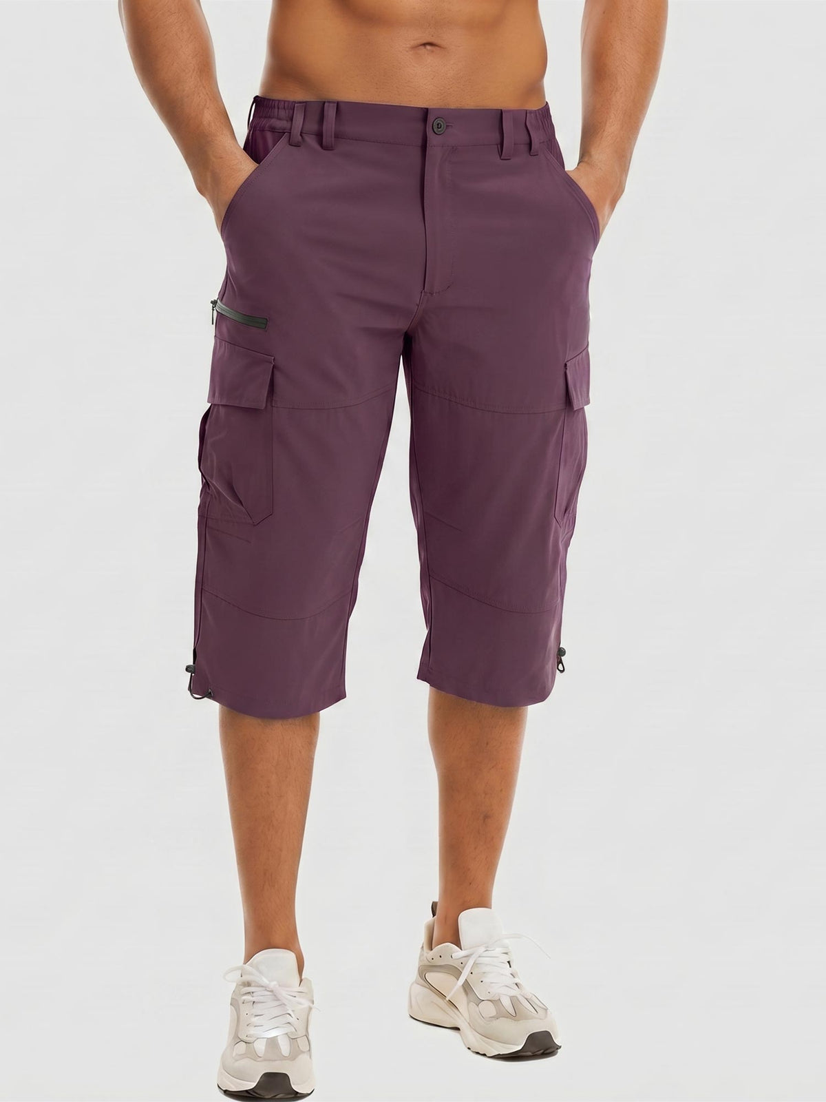 Mens Hiking Shorts 3/4 Quick Dry Cargo Shorts