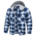 Men's Buffalo Plaid Hooded Casual Shirt Jacket
