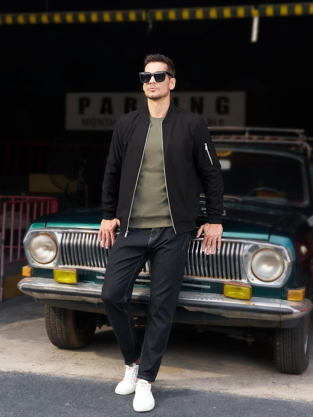 Men's Lightweight Fall Jacket | Bomber Plaid Lined Coat