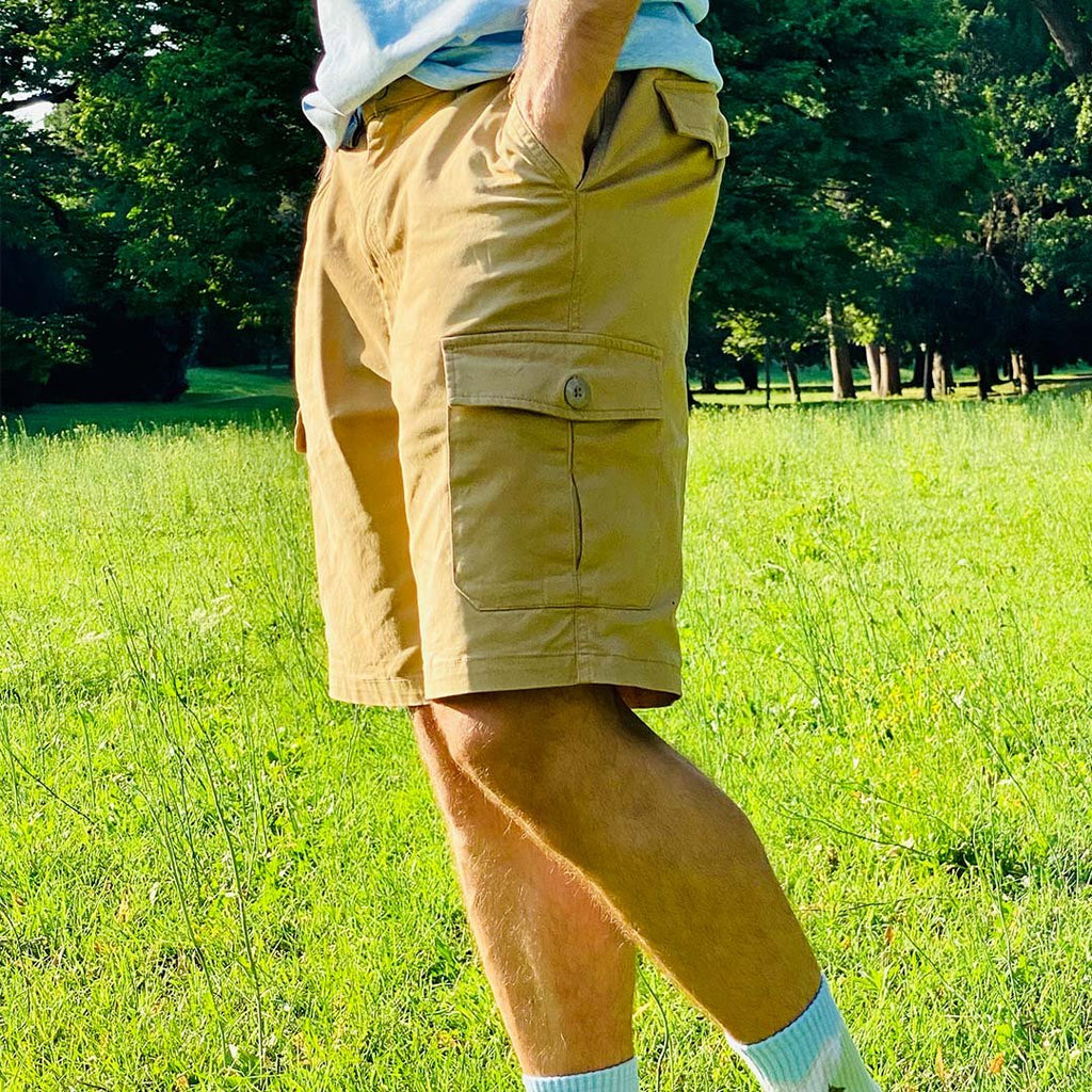 Mens Casual Cotton Cargo Shorts