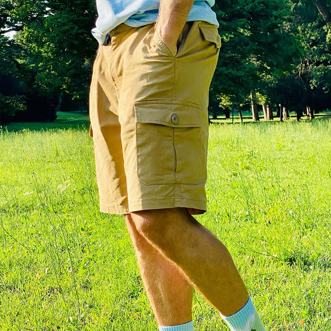 Mens Casual Cotton Cargo Shorts