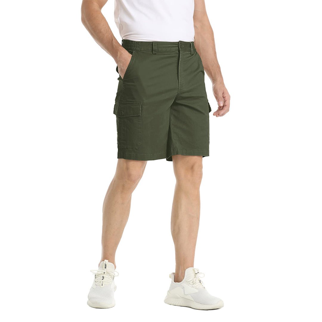 Mens Casual Cotton Cargo Shorts