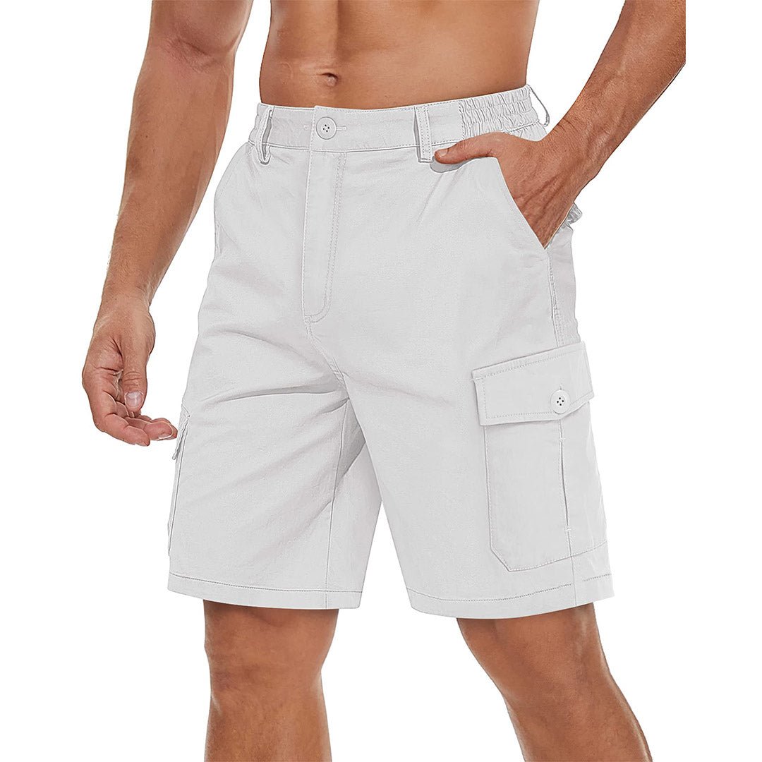 Mens Casual Cotton Cargo Shorts