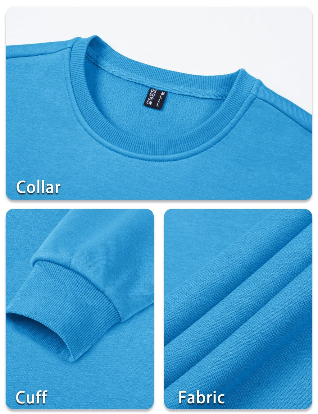 Men's Casual Fleece Lined Pullover Sweatshirts