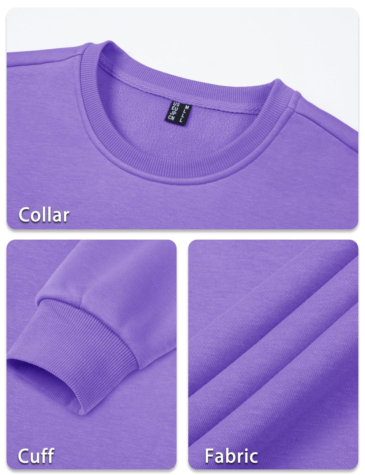 Men's Casual Fleece Lined Pullover Sweatshirts