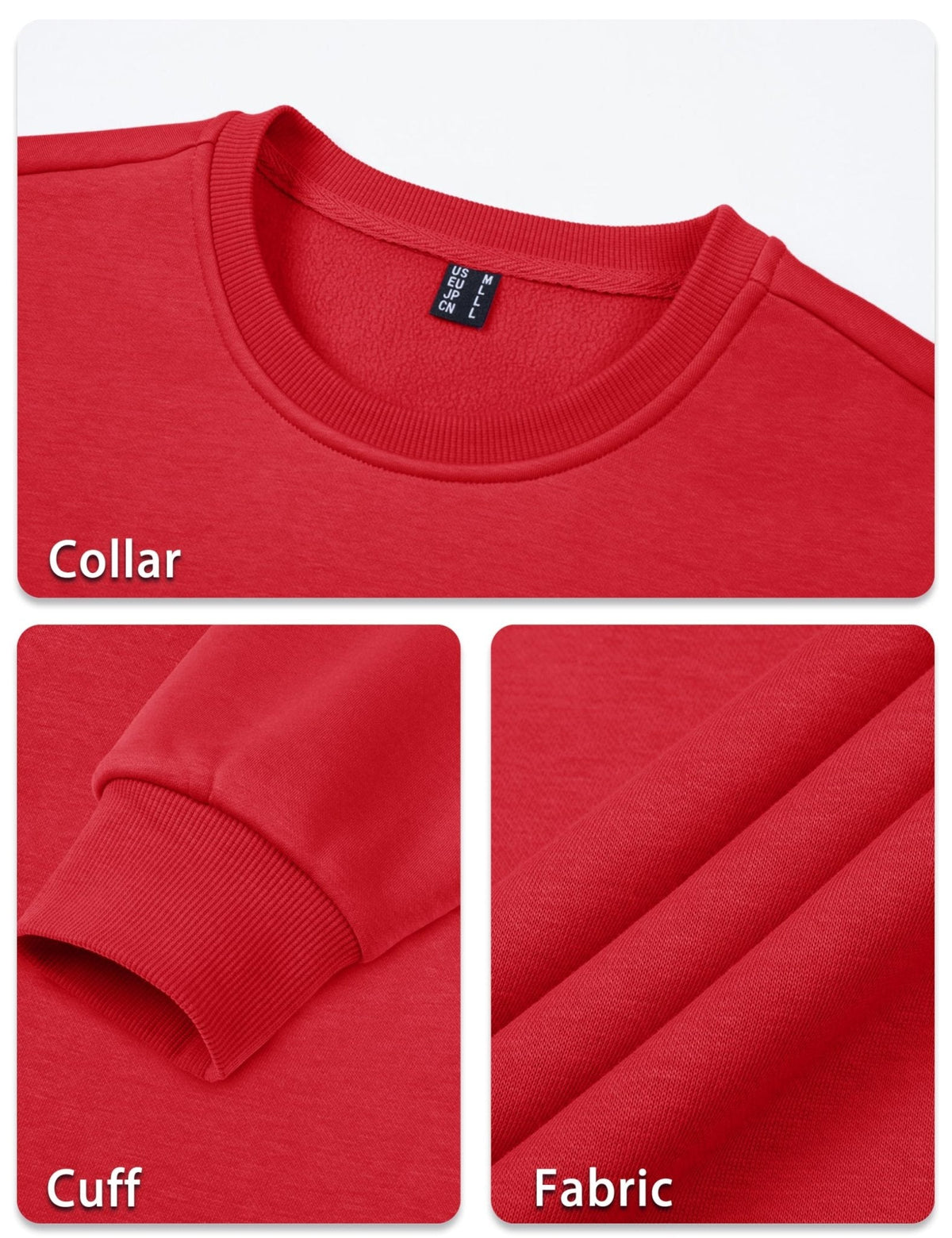 Men's Casual Fleece Lined Pullover Sweatshirts