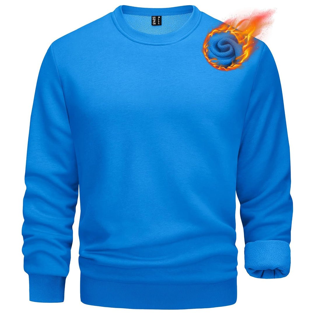 Men's Casual Fleece Lined Pullover Sweatshirts