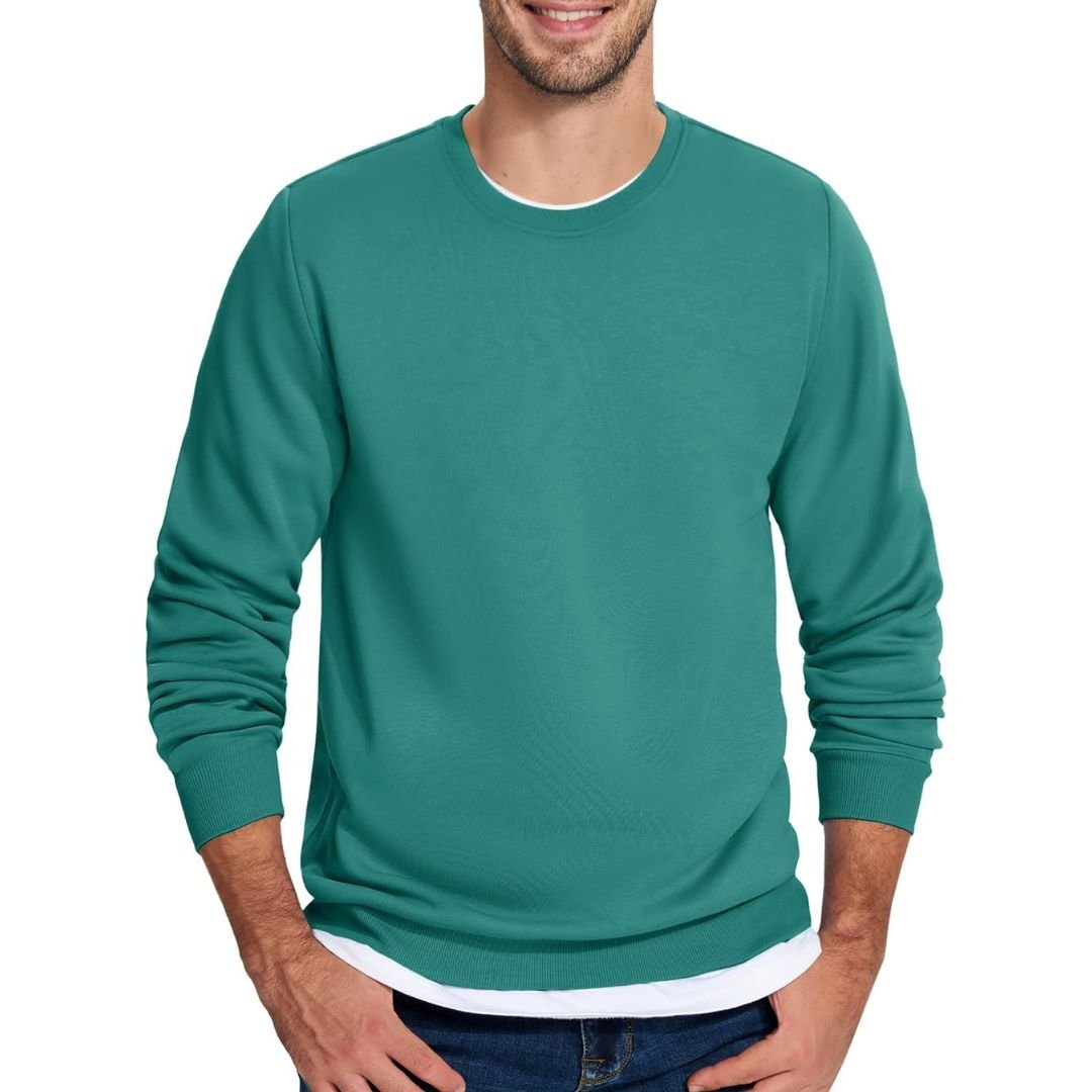 Men's Casual Fleece Lined Pullover Sweatshirts
