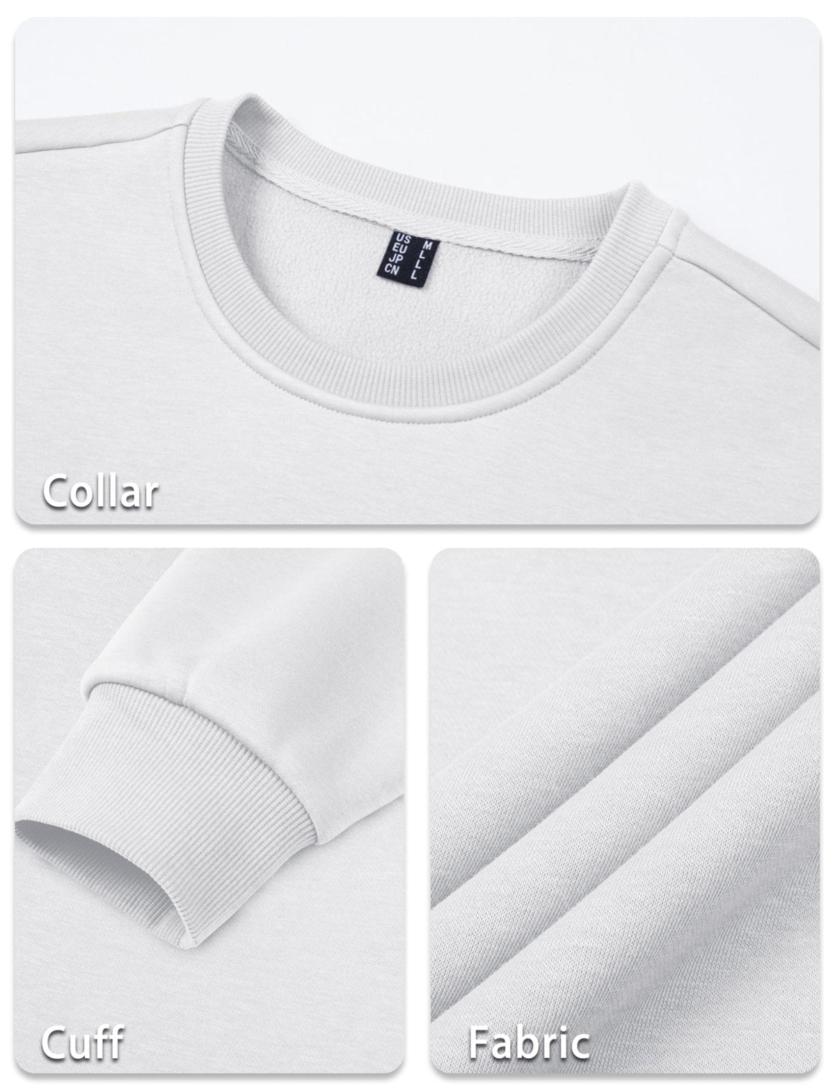Men's Casual Fleece Lined Pullover Sweatshirts