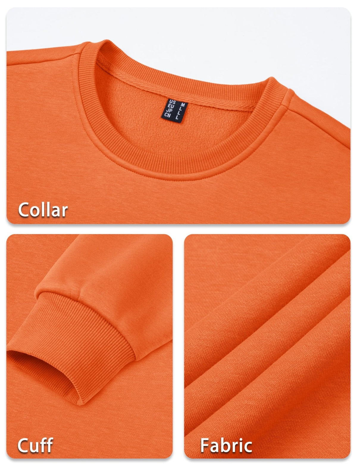 Men's Casual Fleece Lined Pullover Sweatshirts