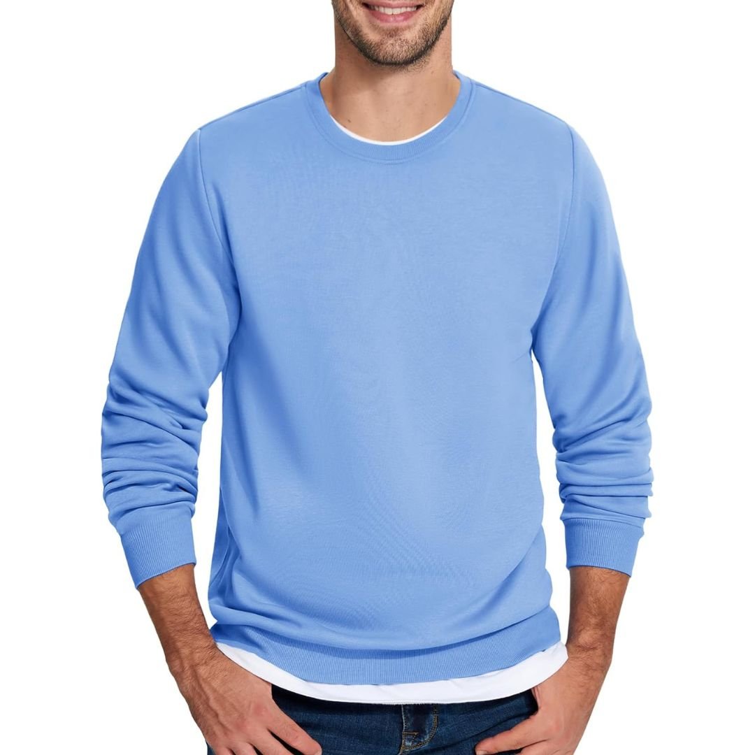 Men's Casual Fleece Lined Pullover Sweatshirts