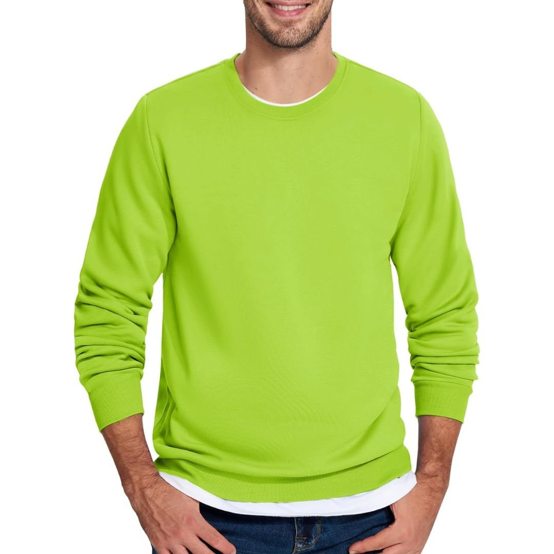Men's Casual Fleece Lined Pullover Sweatshirts