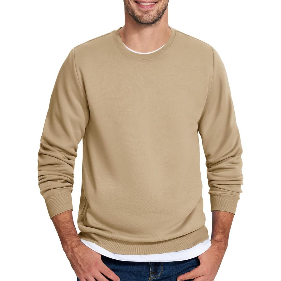 Men's Casual Fleece Lined Pullover Sweatshirts