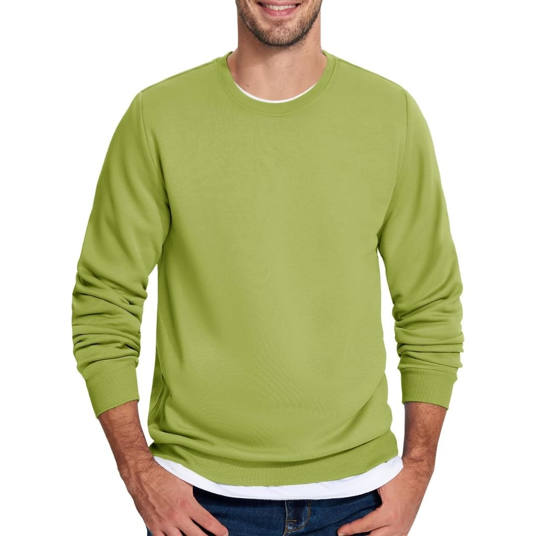 Men's Casual Fleece Lined Pullover Sweatshirts