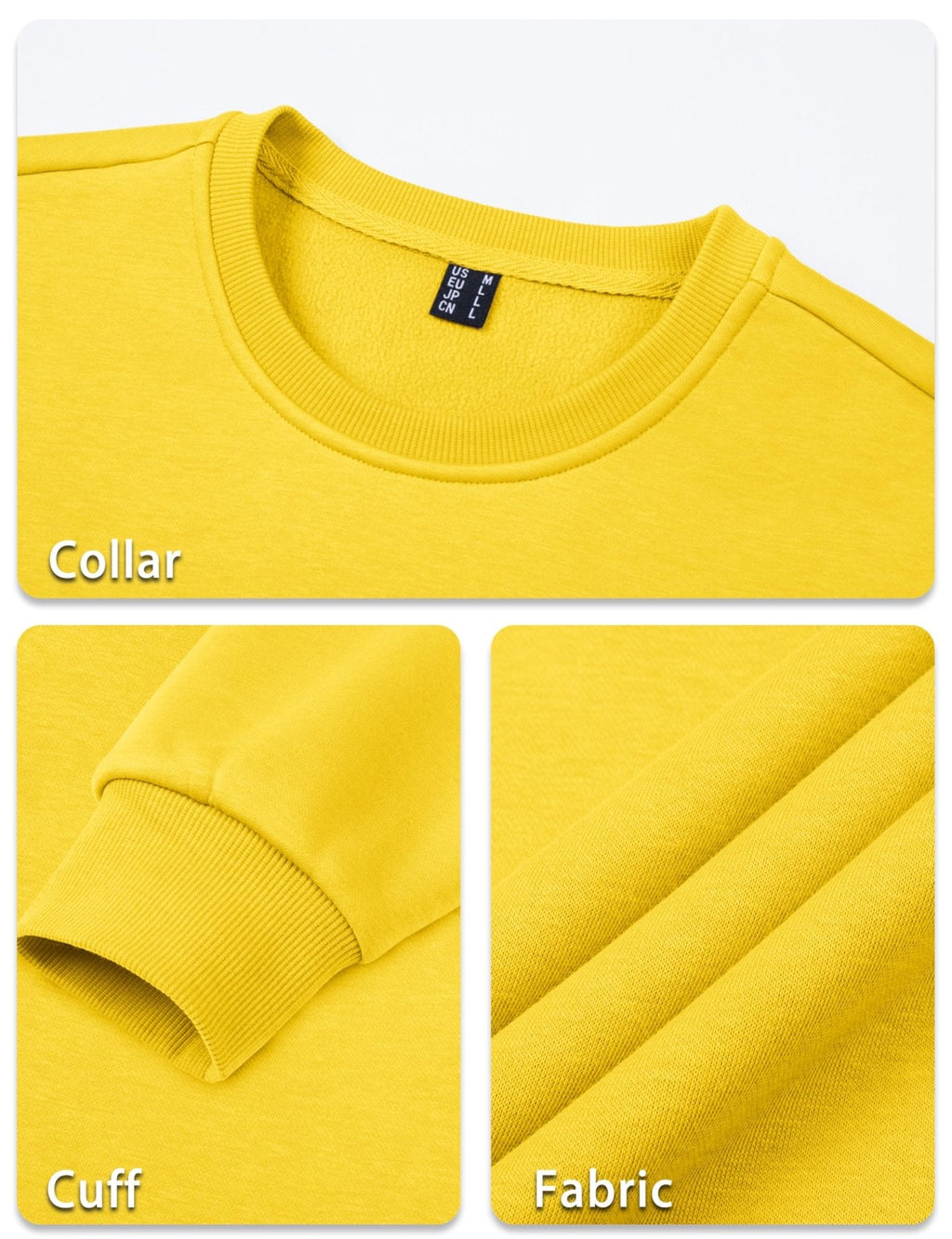 Men's Casual Fleece Lined Pullover Sweatshirts