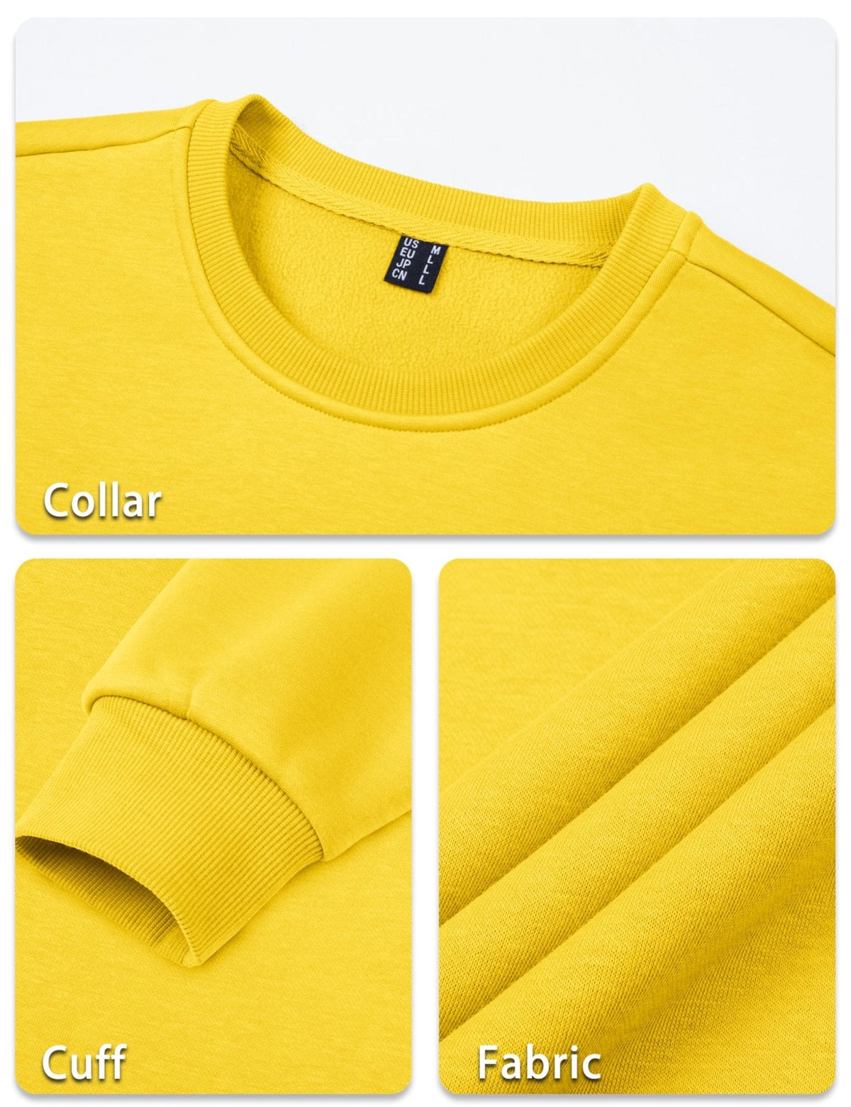 Men's Casual Fleece Lined Pullover Sweatshirts