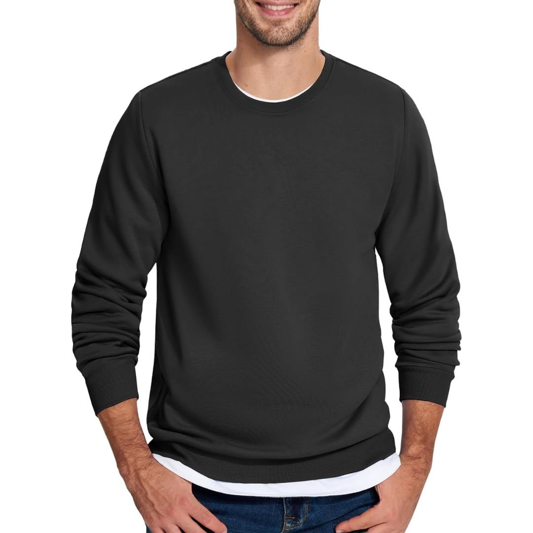 Men's Casual Fleece Lined Pullover Sweatshirts