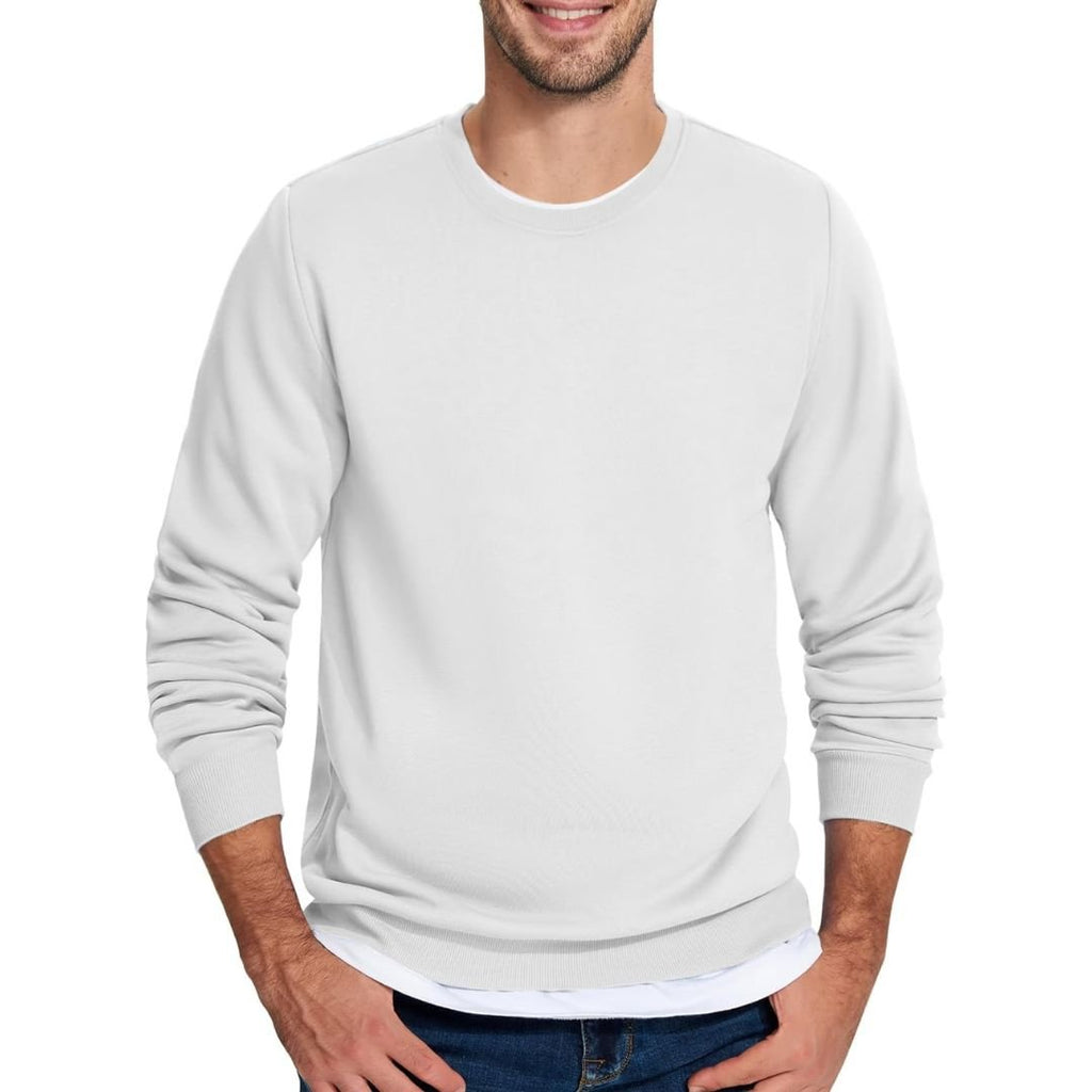 Men's Casual Fleece Lined Pullover Sweatshirts
