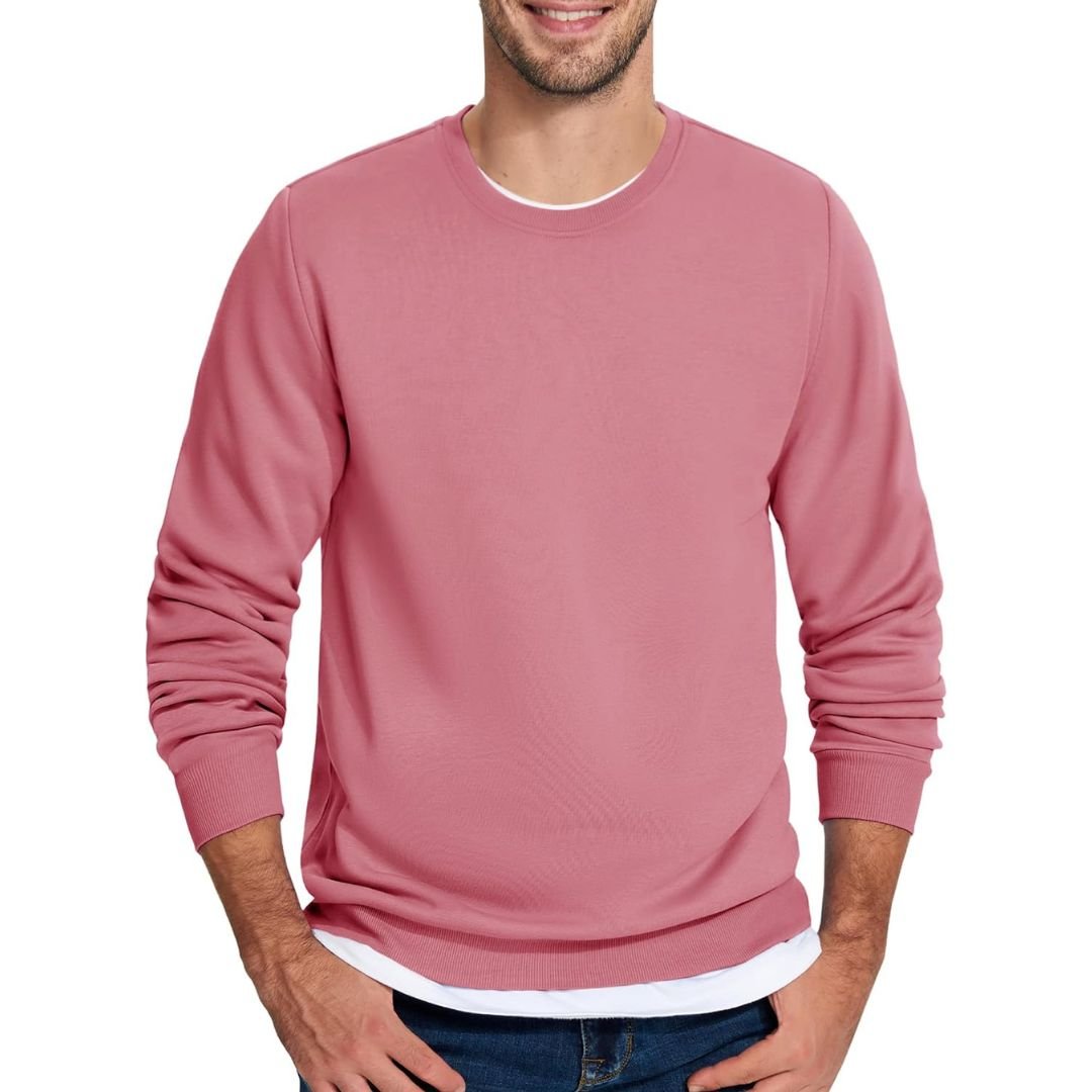Men's Casual Fleece Lined Pullover Sweatshirts