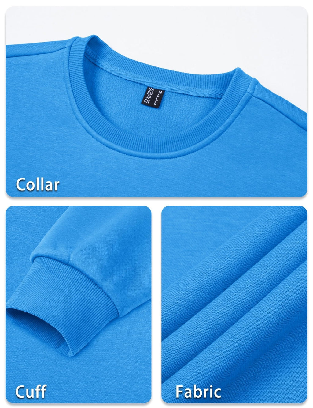 Men's Casual Fleece Lined Pullover Sweatshirts