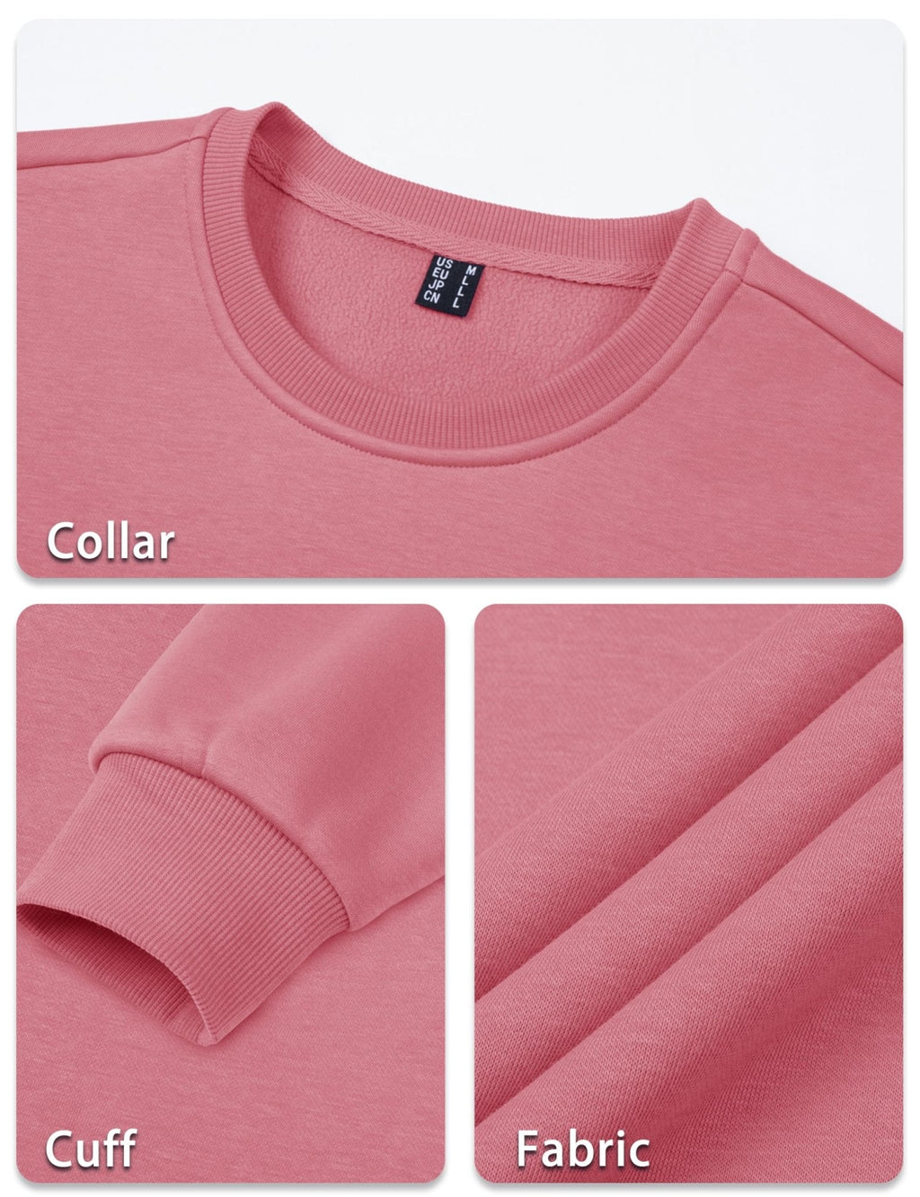 Men's Casual Fleece Lined Pullover Sweatshirts