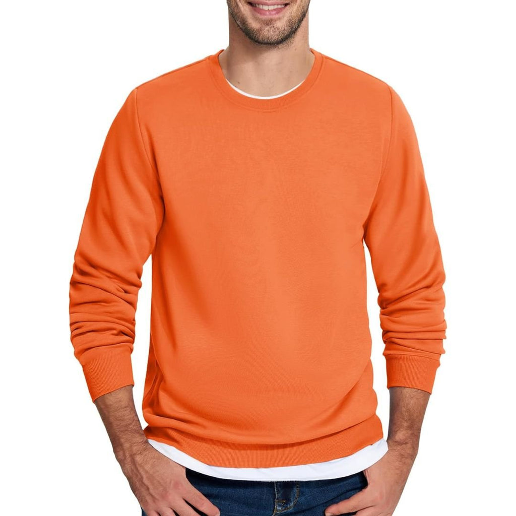 Men's Casual Fleece Lined Pullover Sweatshirts