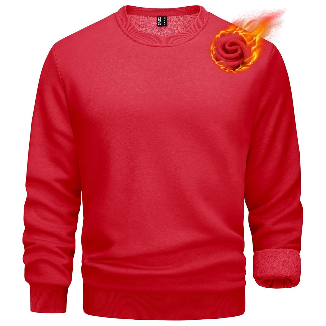 Men's Casual Fleece Lined Pullover Sweatshirts