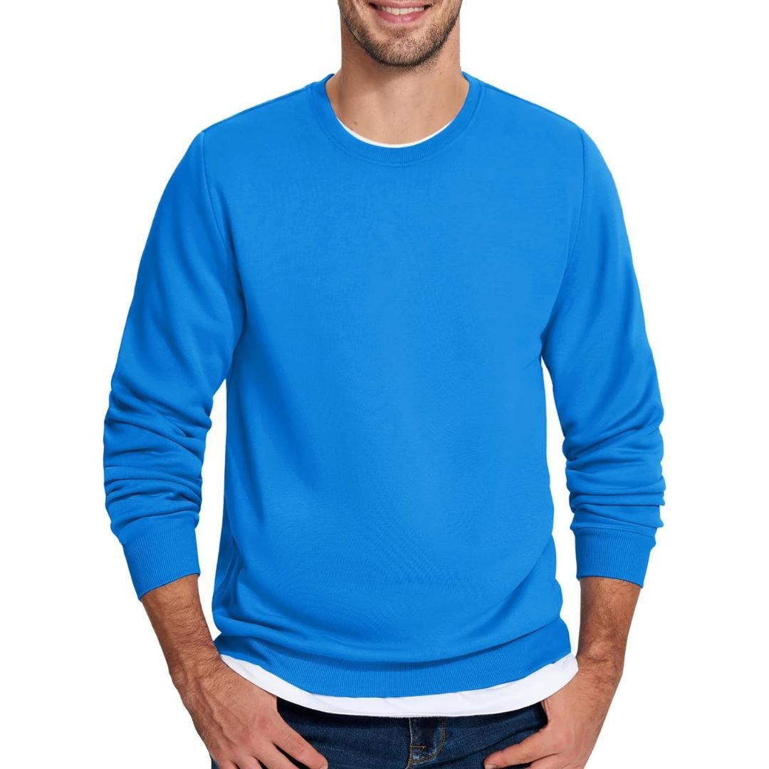 Men's Casual Fleece Lined Pullover Sweatshirts