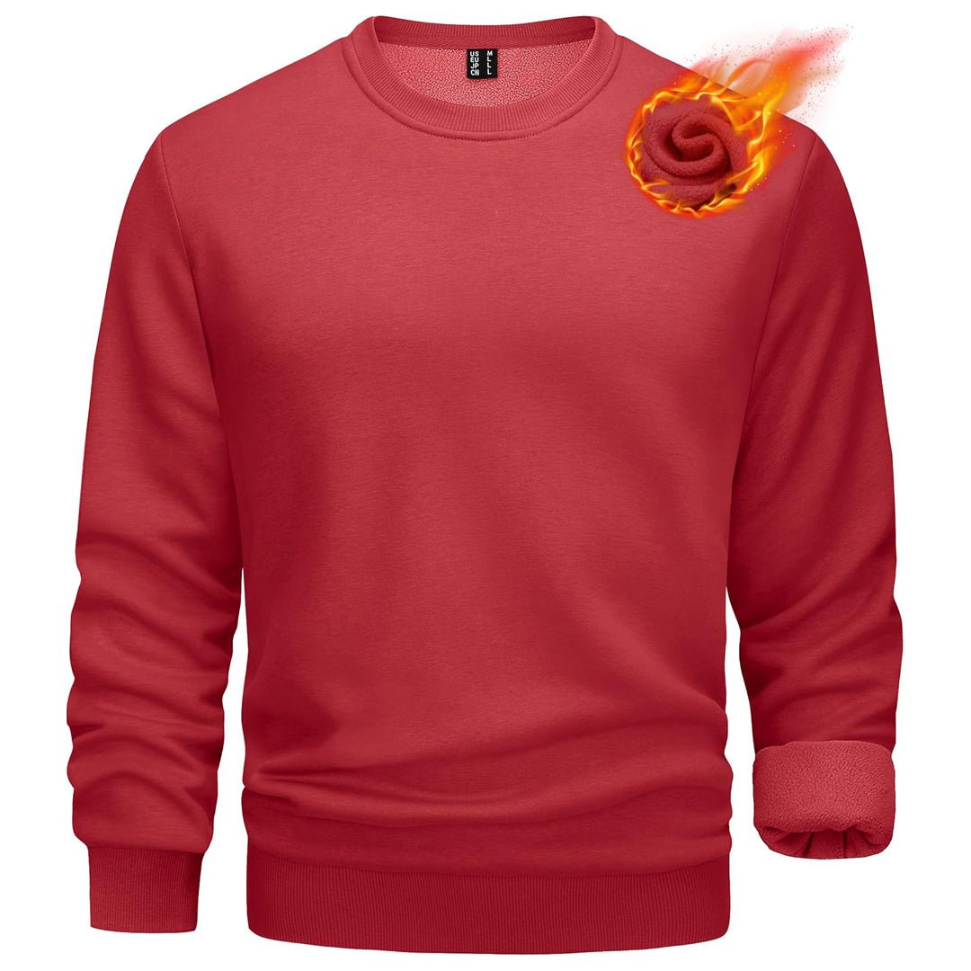 Men's Casual Fleece Lined Pullover Sweatshirts
