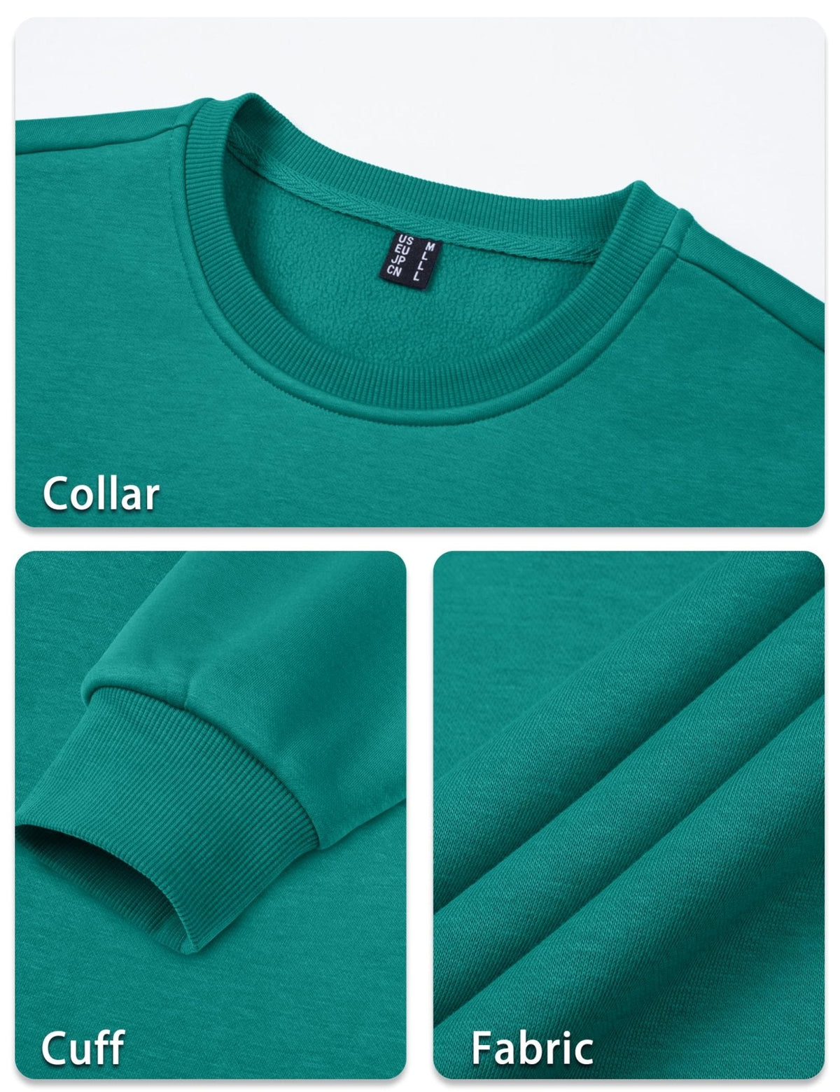 Men's Casual Fleece Lined Pullover Sweatshirts