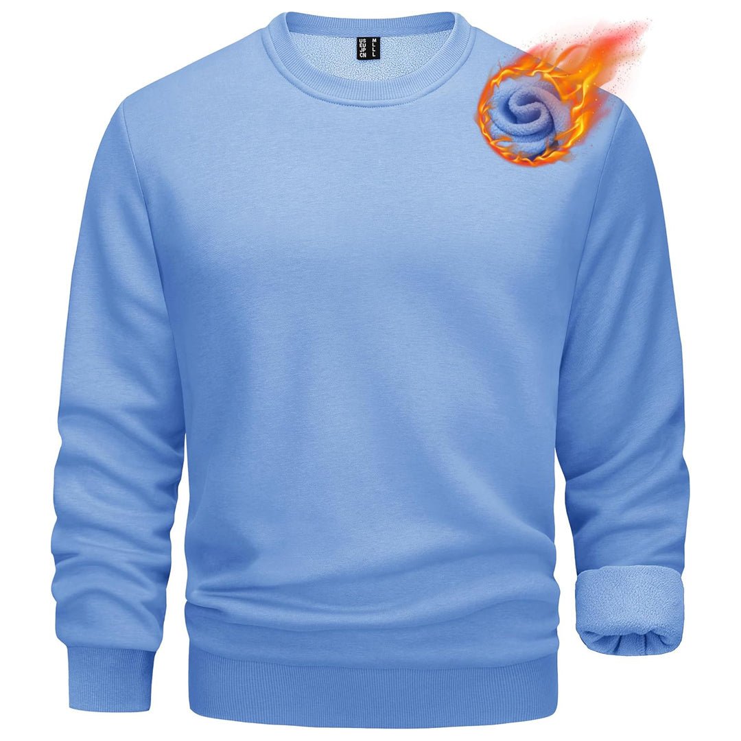 Men's Casual Fleece Lined Pullover Sweatshirts