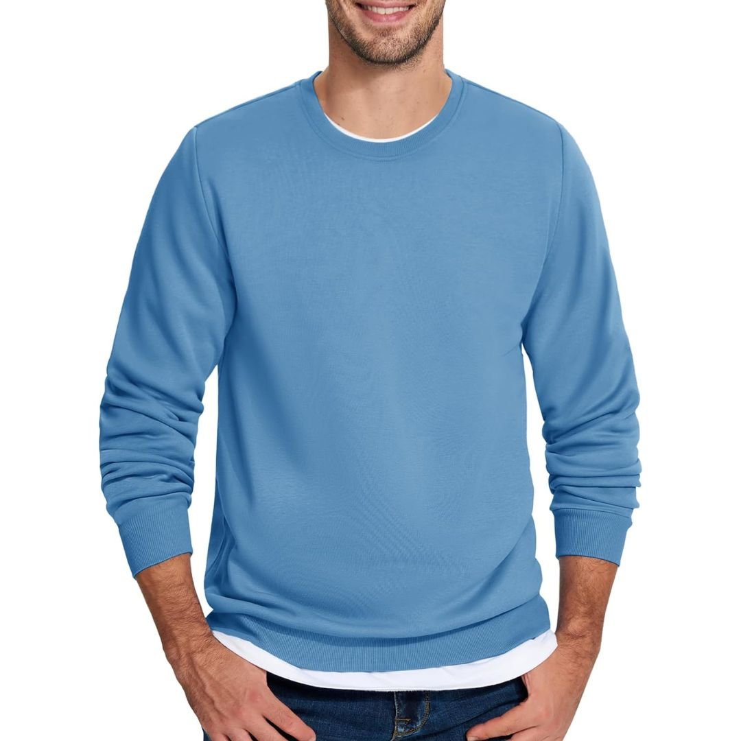 Men's Casual Fleece Lined Pullover Sweatshirts