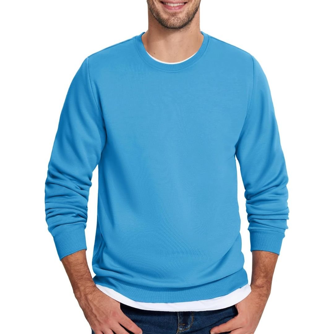 Men's Casual Fleece Lined Pullover Sweatshirts