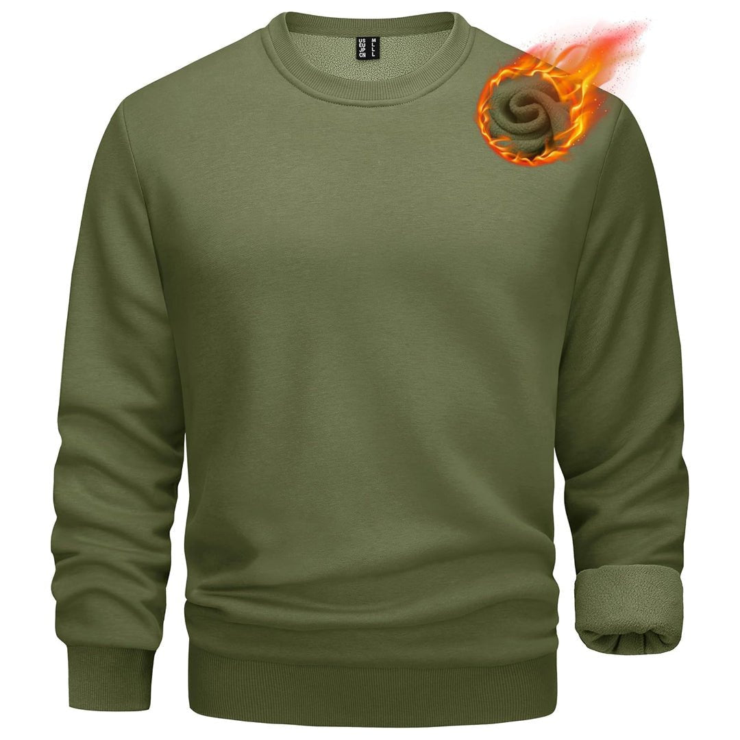 Men's Casual Fleece Lined Pullover Sweatshirts