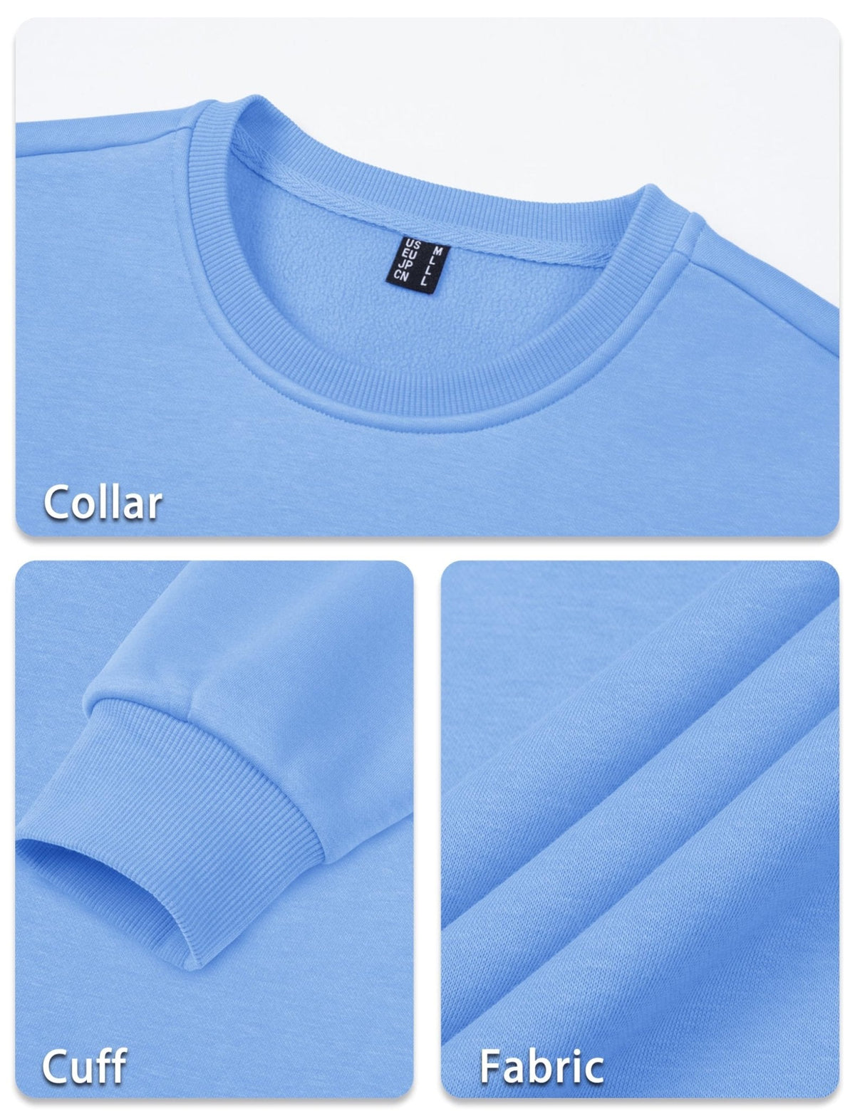 Men's Casual Fleece Lined Pullover Sweatshirts