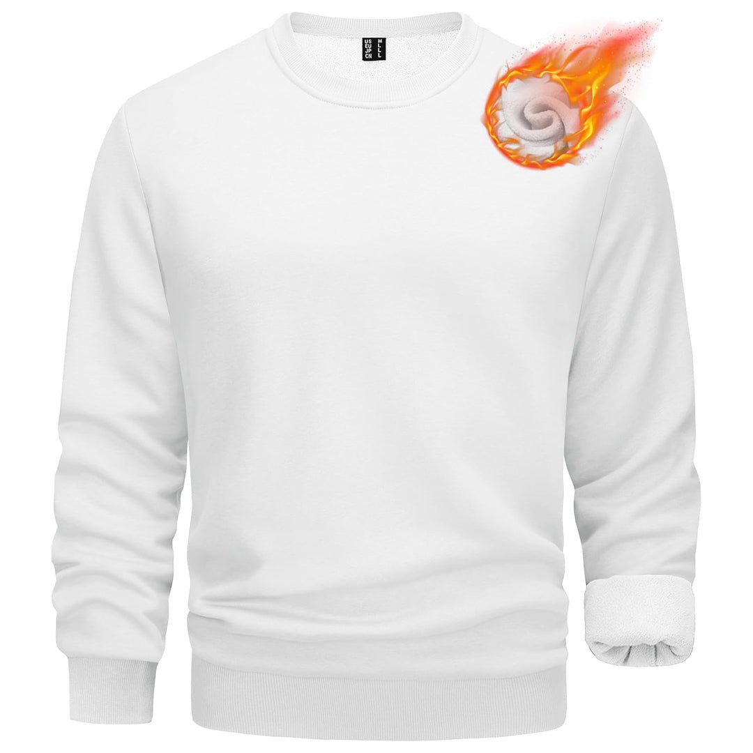 Men's Casual Fleece Lined Pullover Sweatshirts