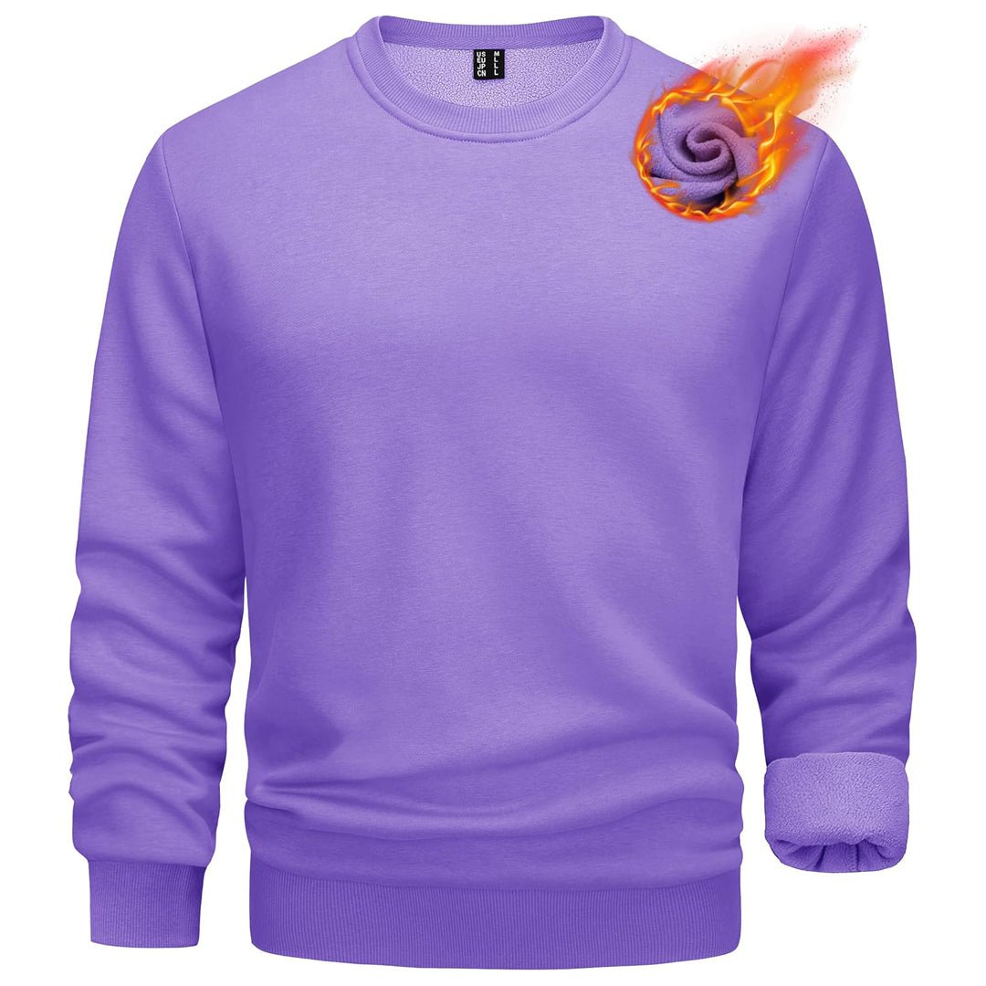 Men's Casual Fleece Lined Pullover Sweatshirts