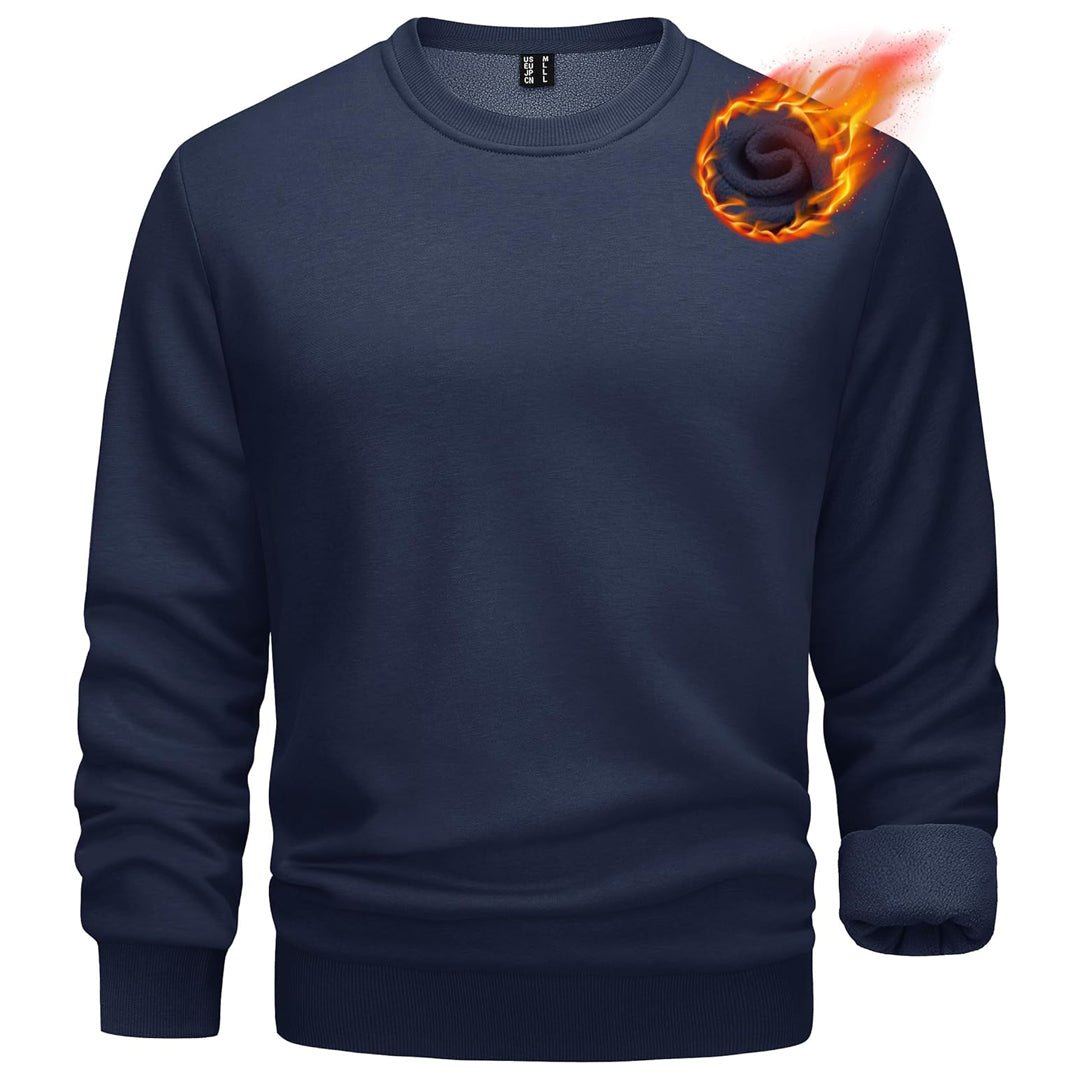 Men's Casual Fleece Lined Pullover Sweatshirts