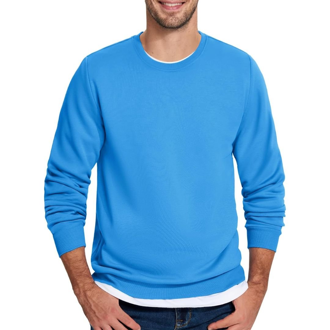 Men's Casual Fleece Lined Pullover Sweatshirts
