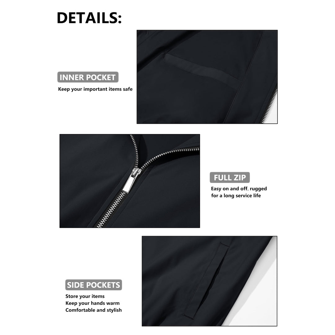 Men's Casual Lightweight Bomber Jacket - Slim Fit Coat