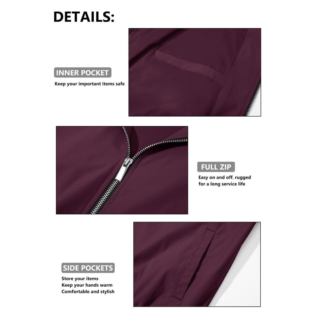 Men's Casual Lightweight Bomber Jacket - Slim Fit Coat