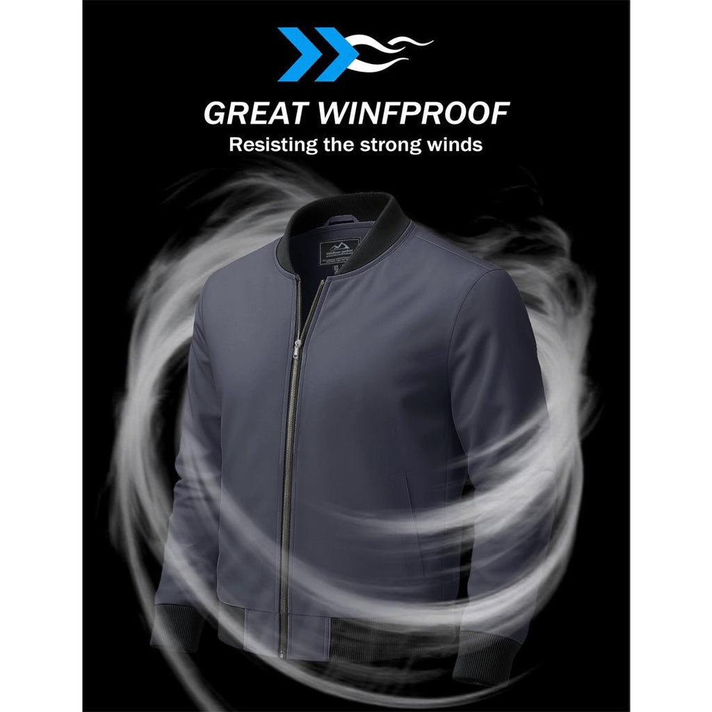 Men's Casual Lightweight Bomber Jacket - Slim Fit Coat