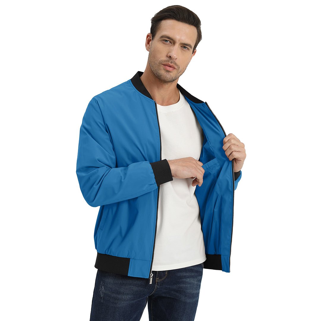 Men's Casual Lightweight Bomber Jacket - Slim Fit Coat