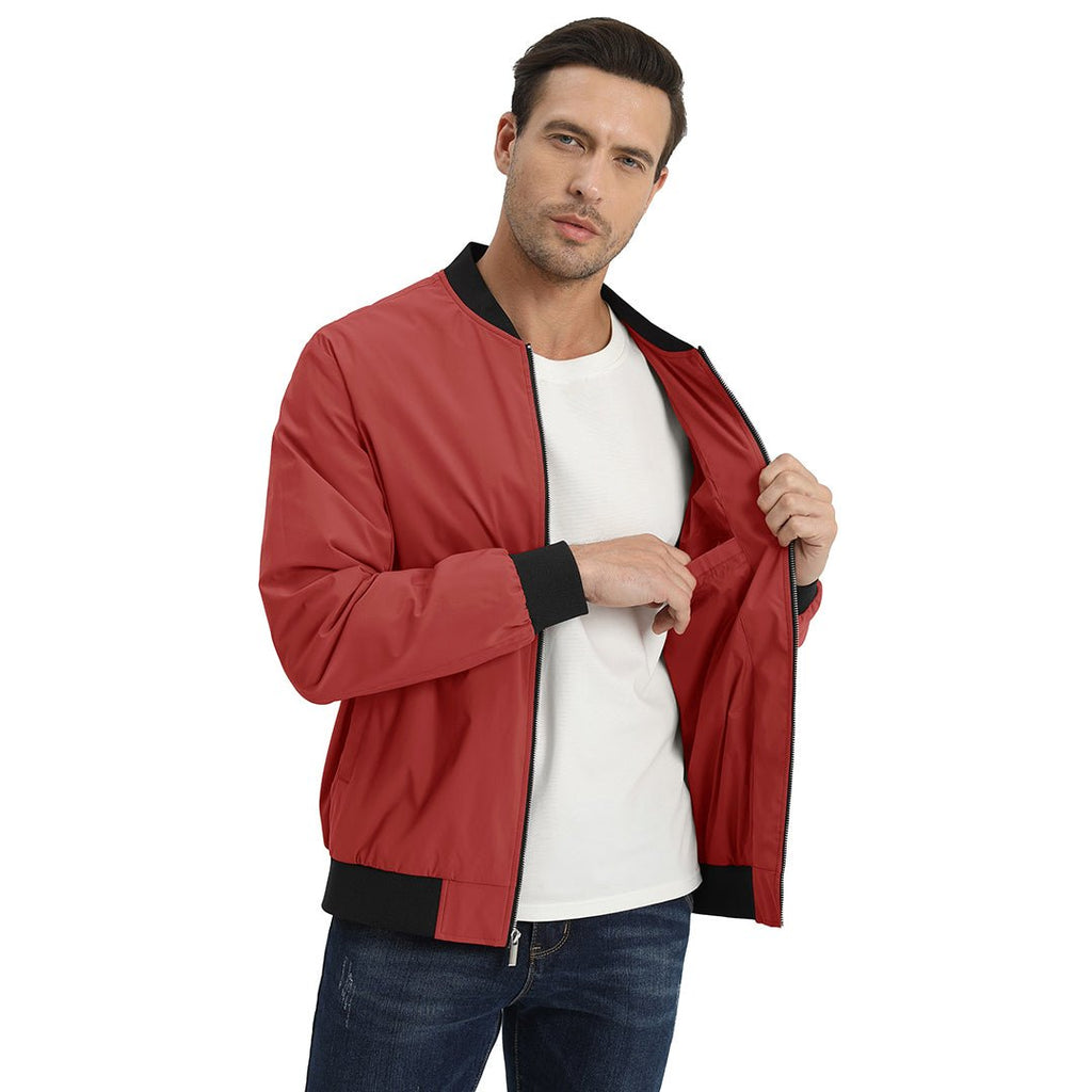 Men's Casual Lightweight Bomber Jacket - Slim Fit Coat
