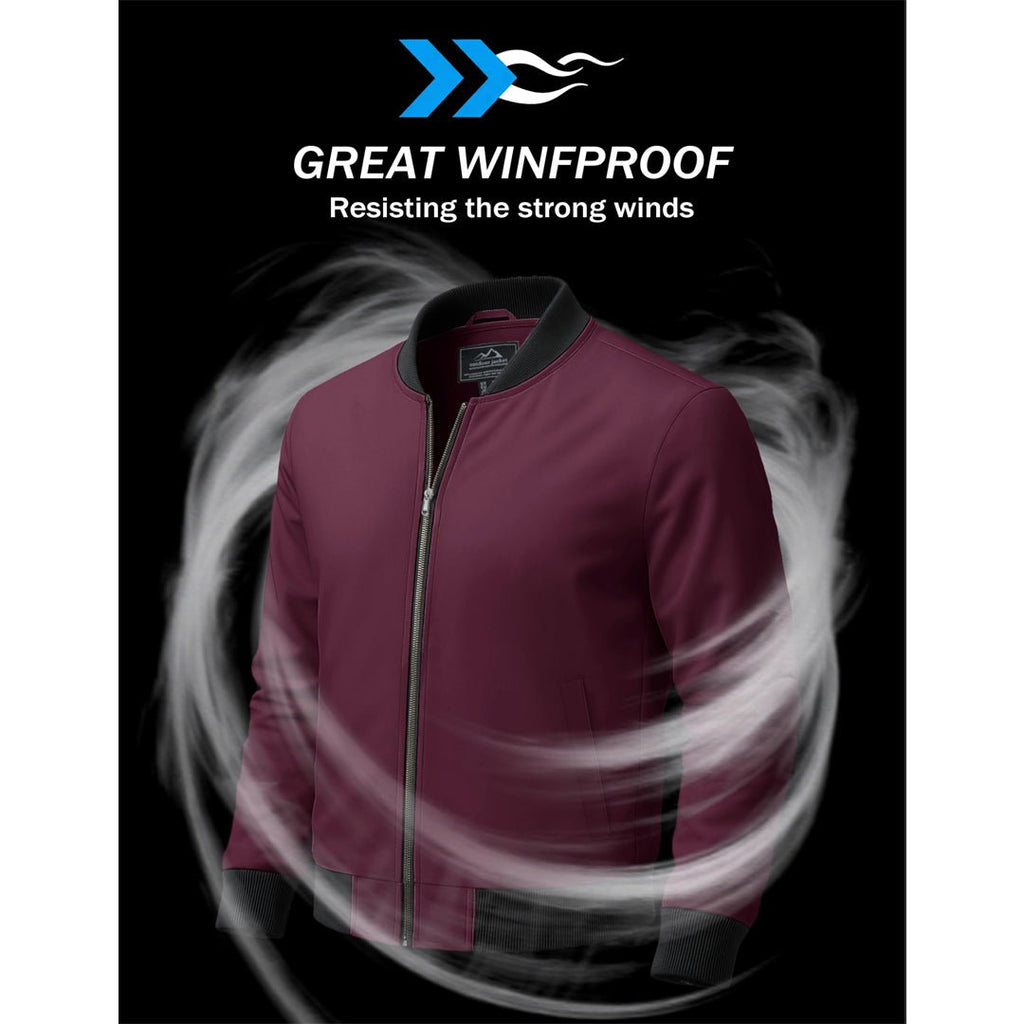 Men's Casual Lightweight Bomber Jacket - Slim Fit Coat