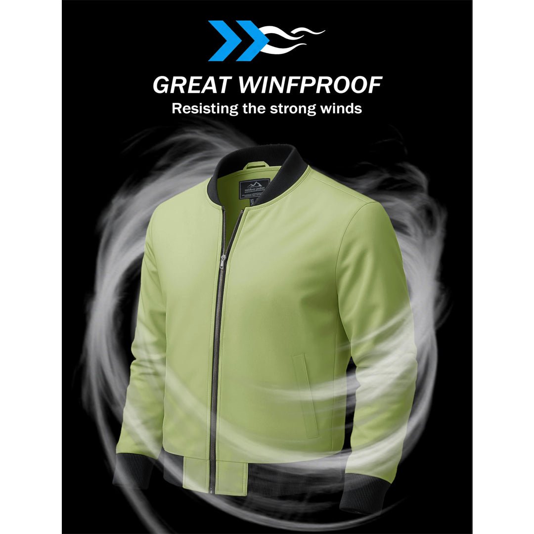 Men's Casual Lightweight Bomber Jacket - Slim Fit Coat