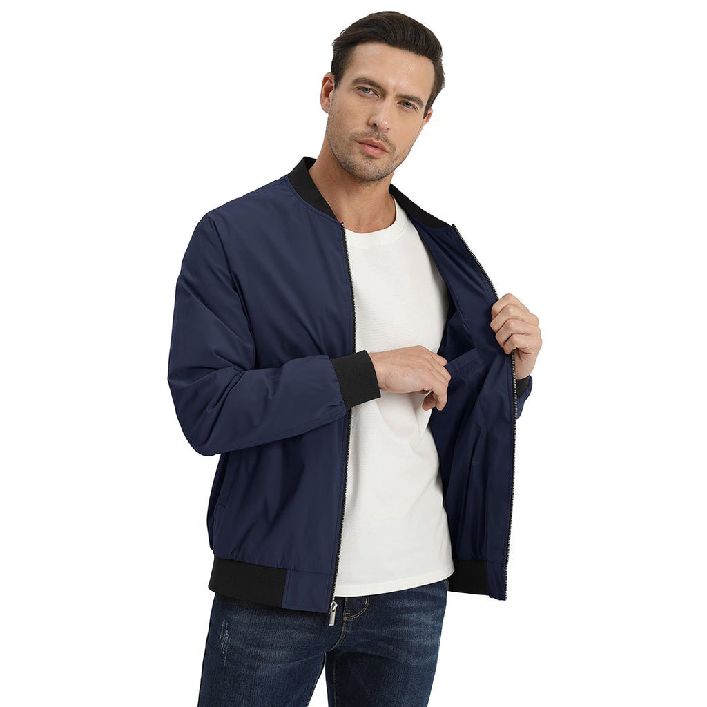 Men's Casual Lightweight Bomber Jacket - Slim Fit Coat