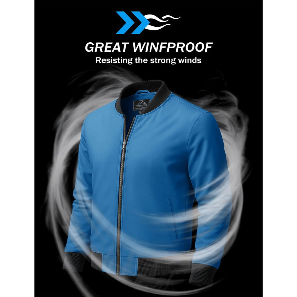 Men's Casual Lightweight Bomber Jacket - Slim Fit Coat
